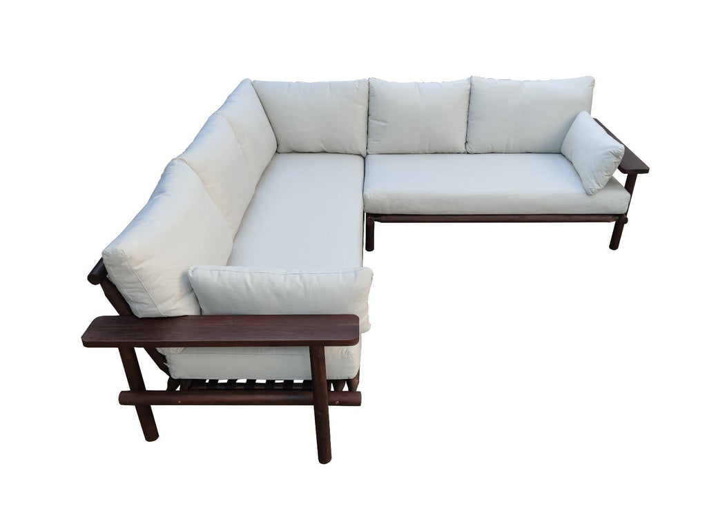 Laruna Lounge Hoekset - 2 stuks - Hout Acacia Vintage Donker Teak Look