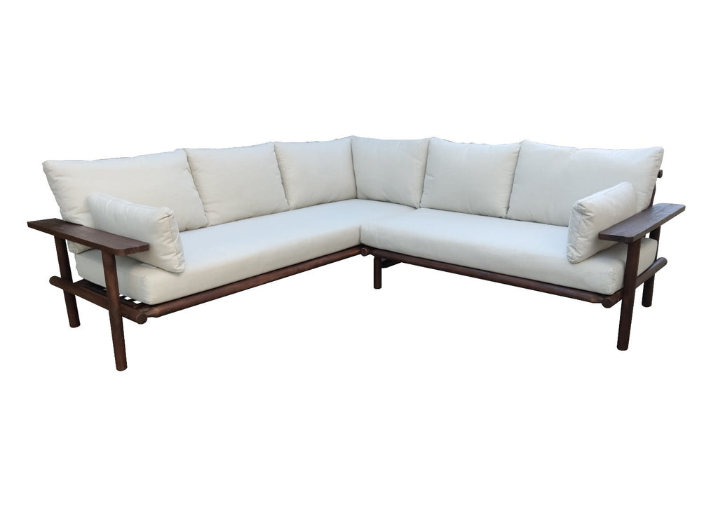 Laruna Lounge Hoekset - 2 stuks - Hout Acacia Vintage Donker Teak Look
