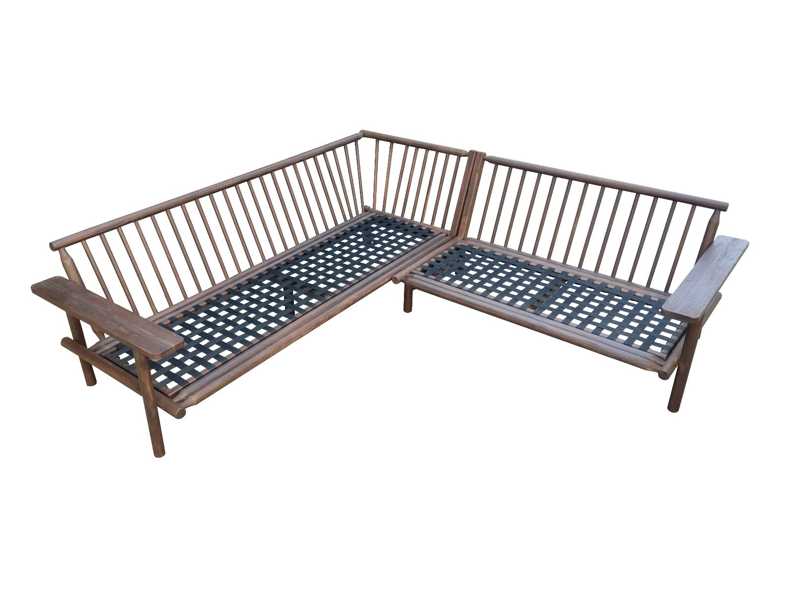Laruna Lounge Hoekset - 2 stuks - Hout Acacia Vintage Donker Teak Look
