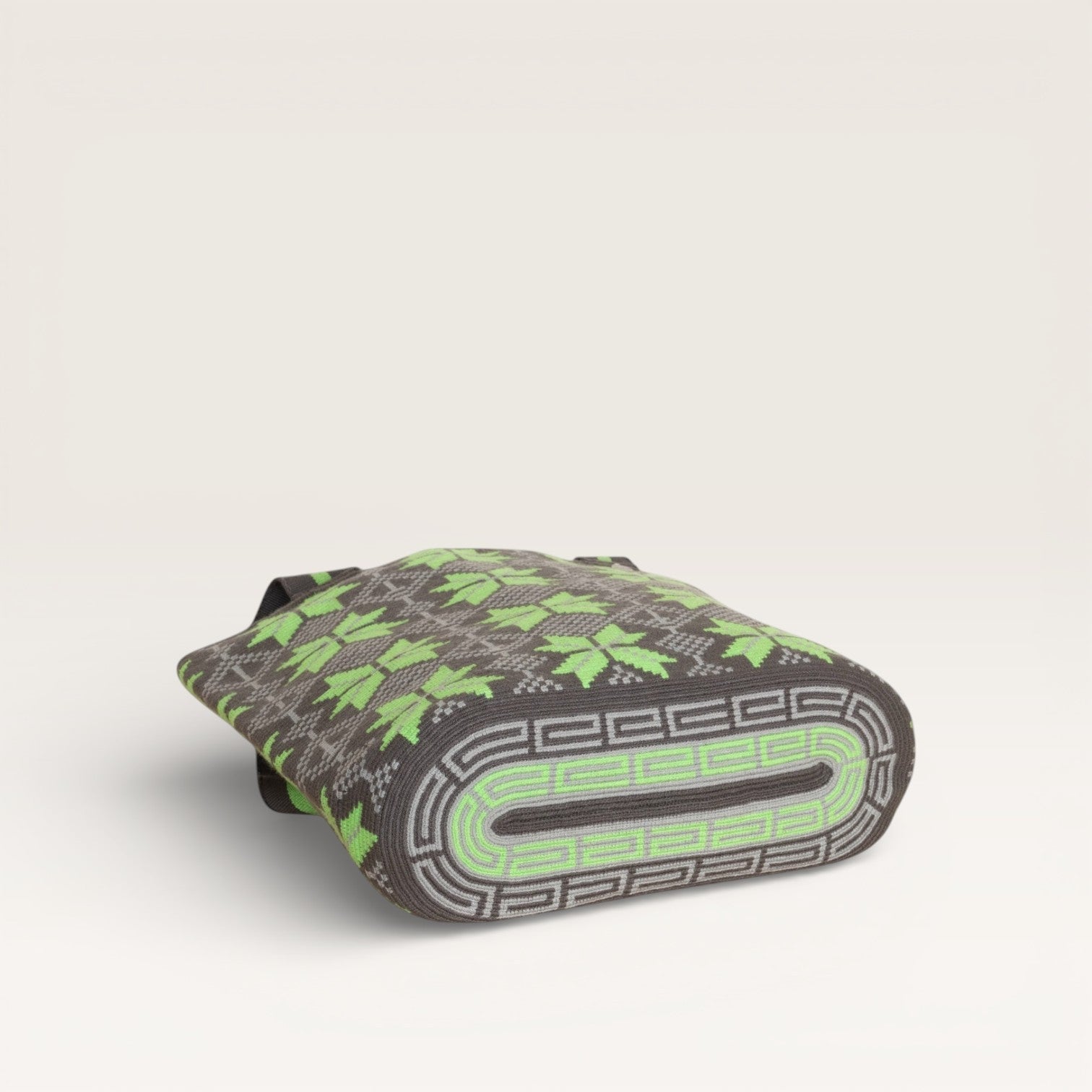 Sac fourre-tout ovale géométrique | Citron vert
