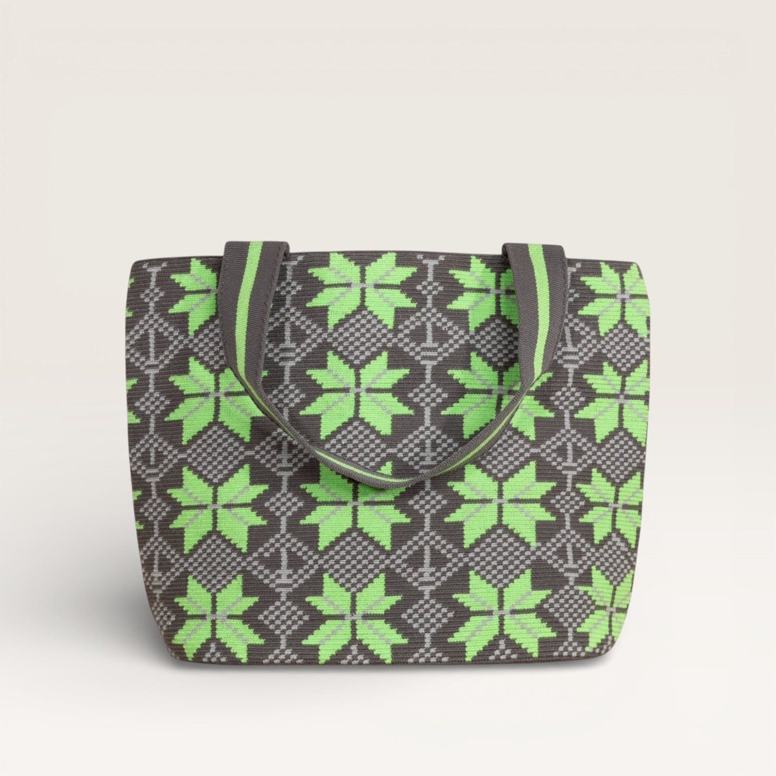 Sac fourre-tout ovale géométrique | Citron vert