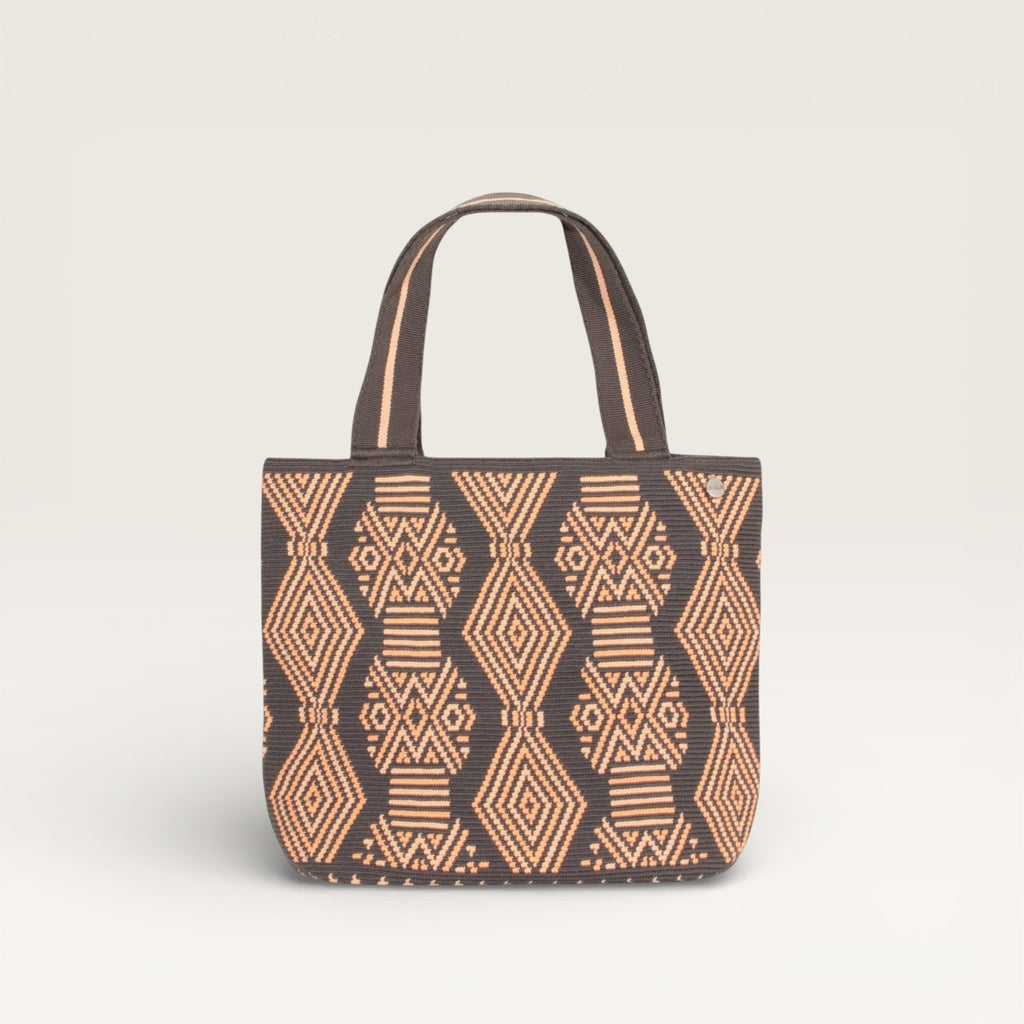 Sac cabas ovale géométrique | Pêche fluo