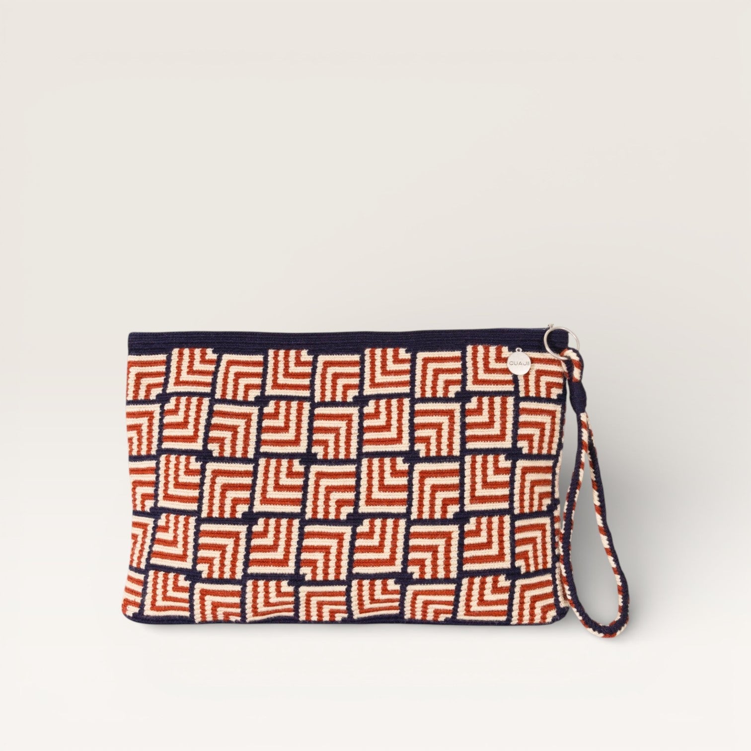 Pochette carrée géométrique | Caramel