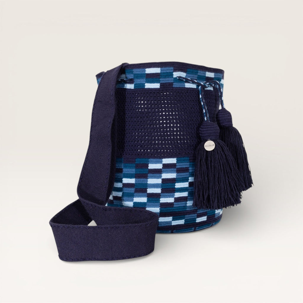 Sac bandoulière en filet M | Marine