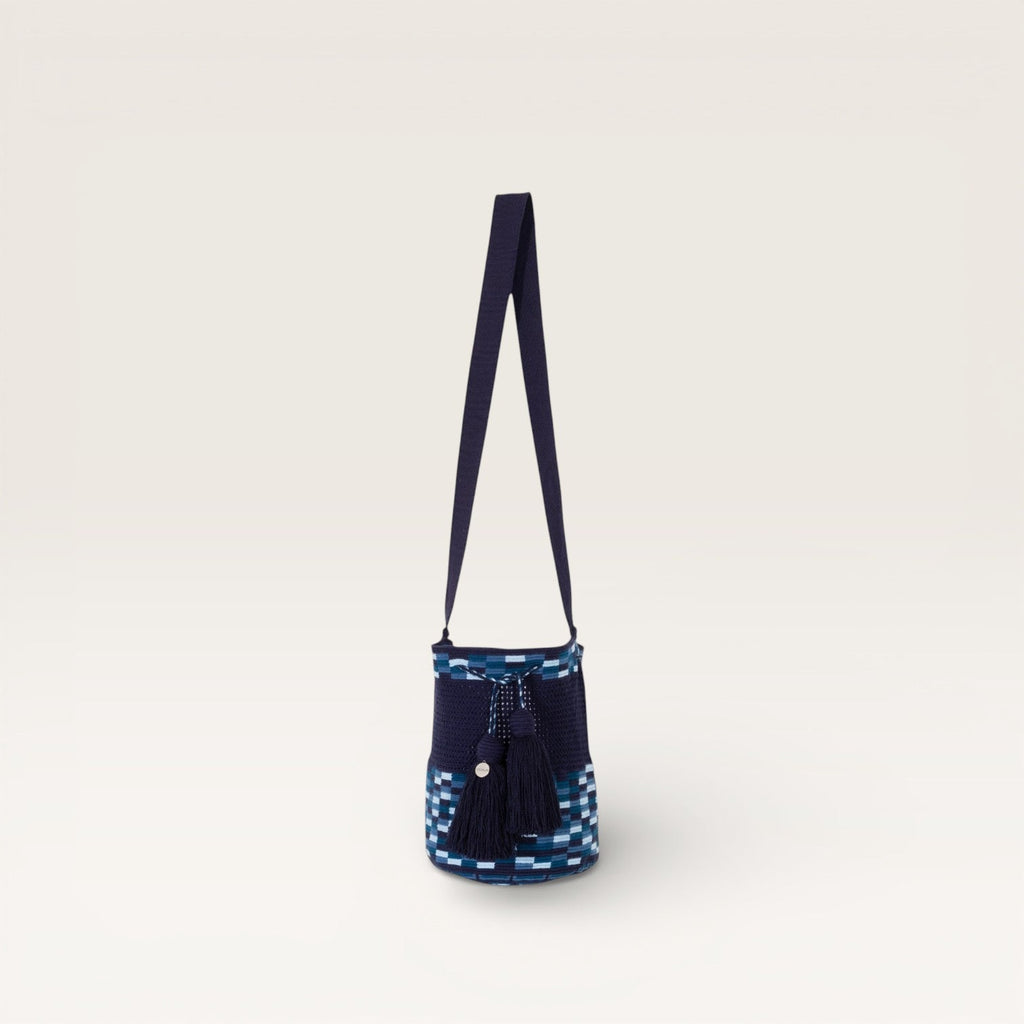 Sac bandoulière en filet M | Marine