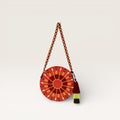 Sac bandoulière cercle géométrique | Rouge corail