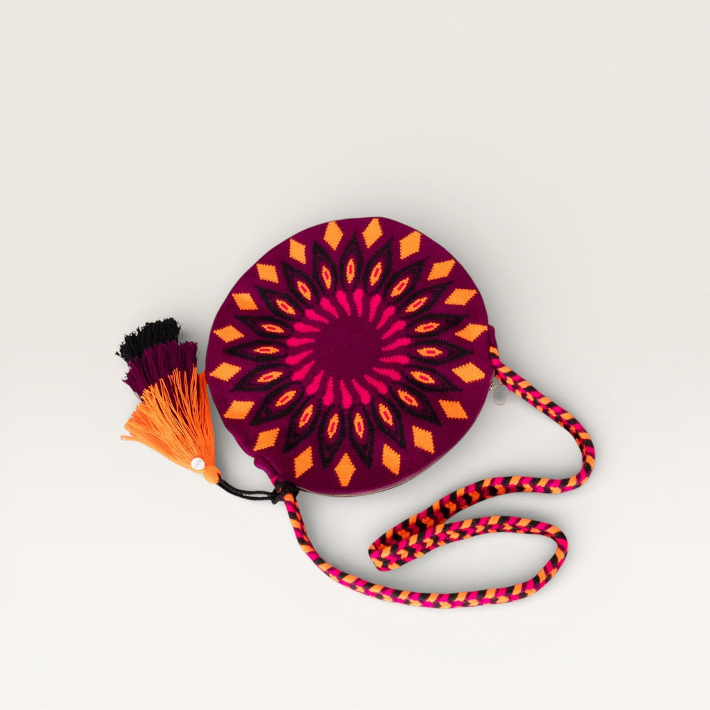 Sac bandoulière cercle géométrique | Raisin