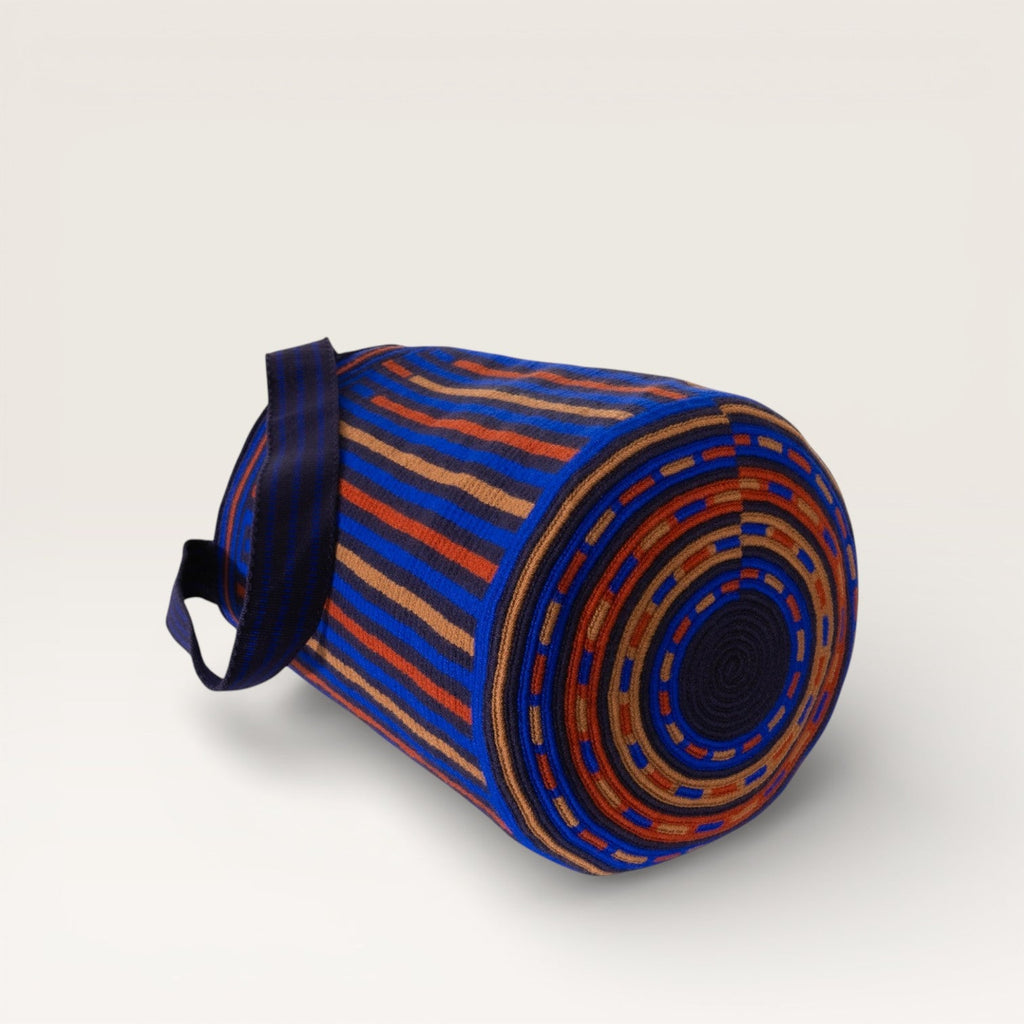Sac cabas rond rayé M | Marine