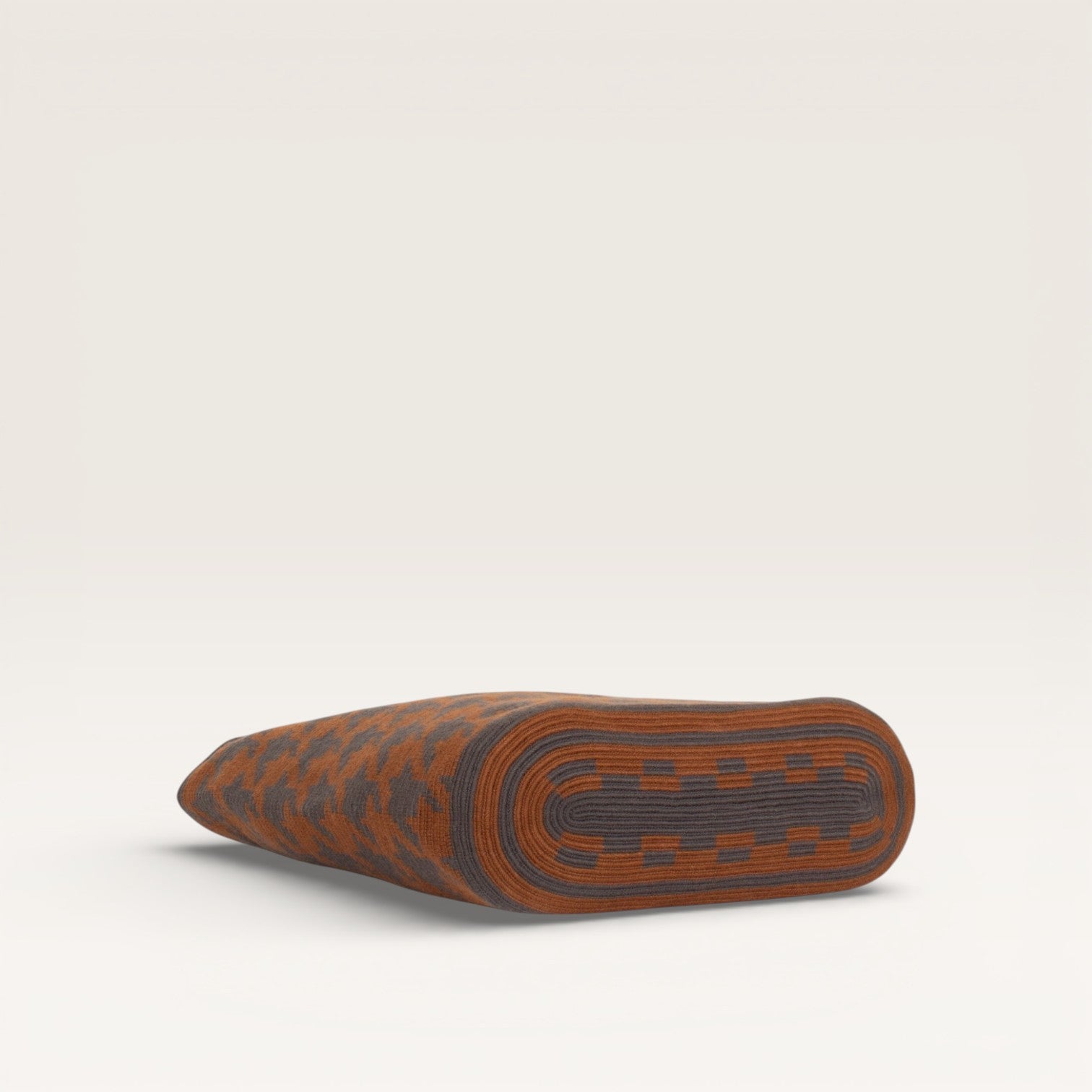 Sac fourre-tout ovale pied-de-poule | Acier