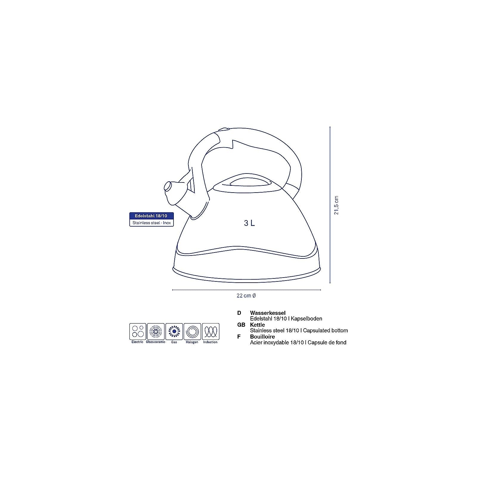 Varus Fluitketel 3 liter