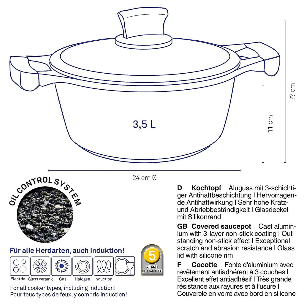 Stella Nova Braadpan met Deksel 3,5 liter
