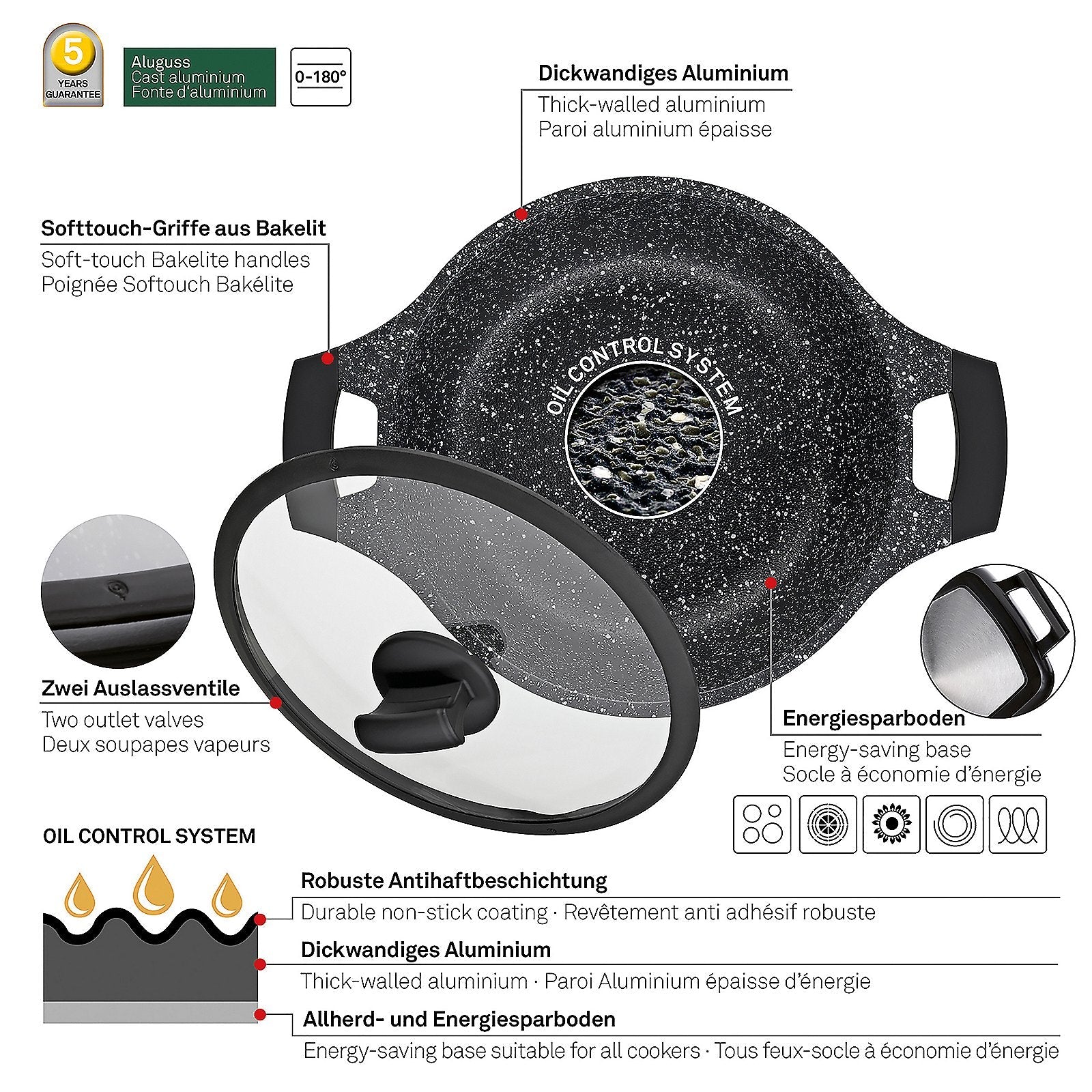 Stella Nova Braadpan met Deksel 3,5 liter