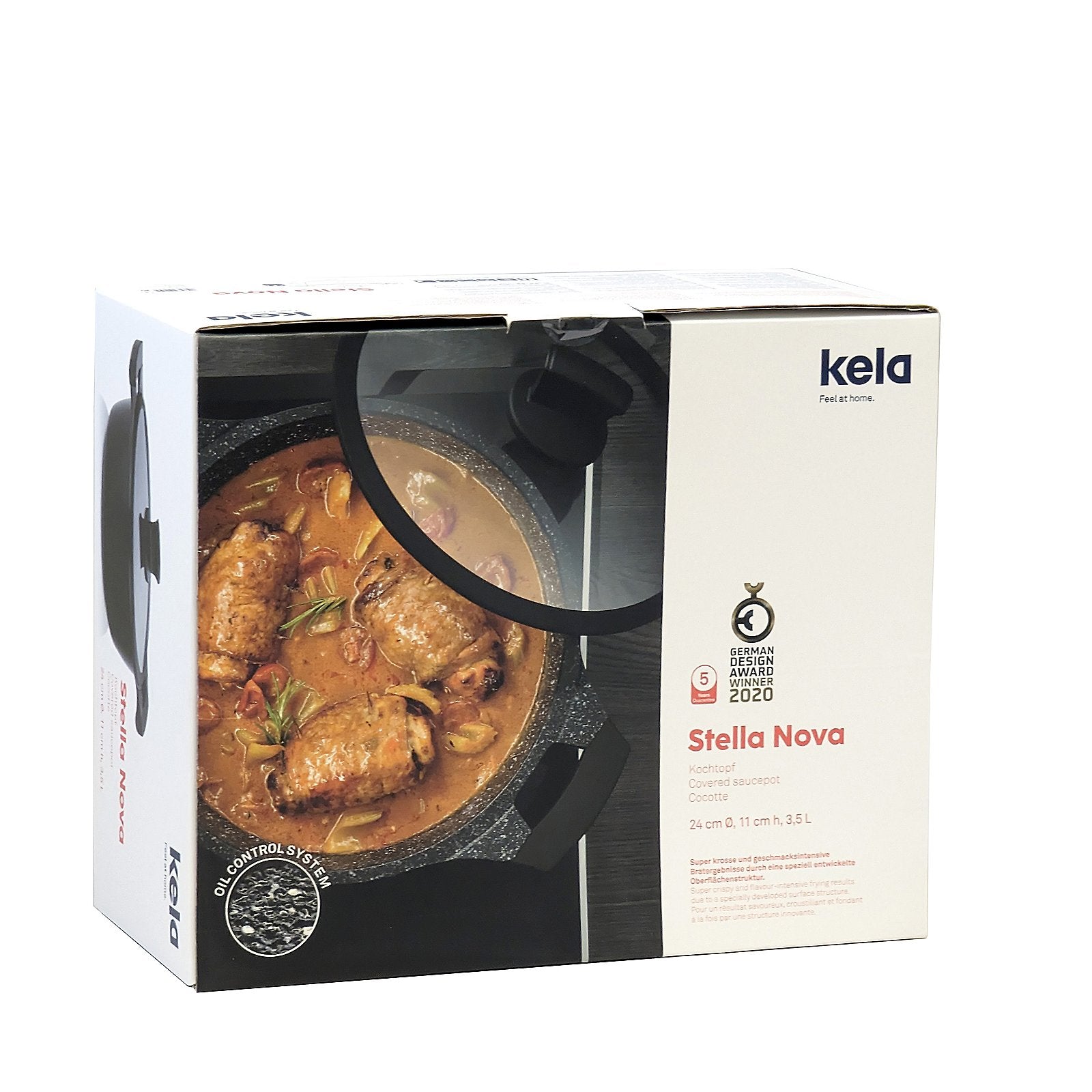 Stella Nova Braadpan met Deksel 3,5 liter