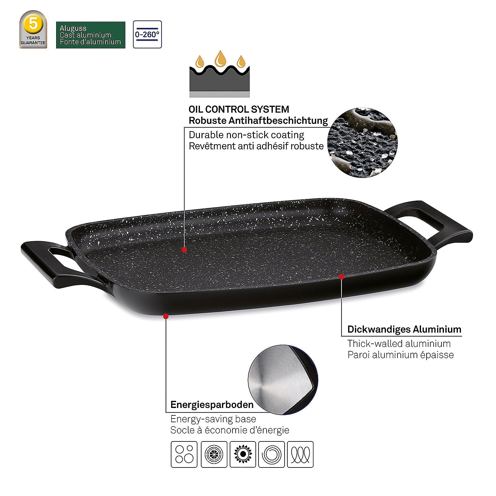 Stella Nova Grillplaat 29 x 23 cm