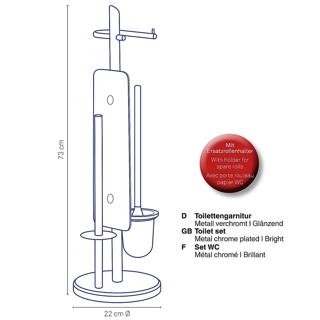 Toiletborstel en toiletrolhouder