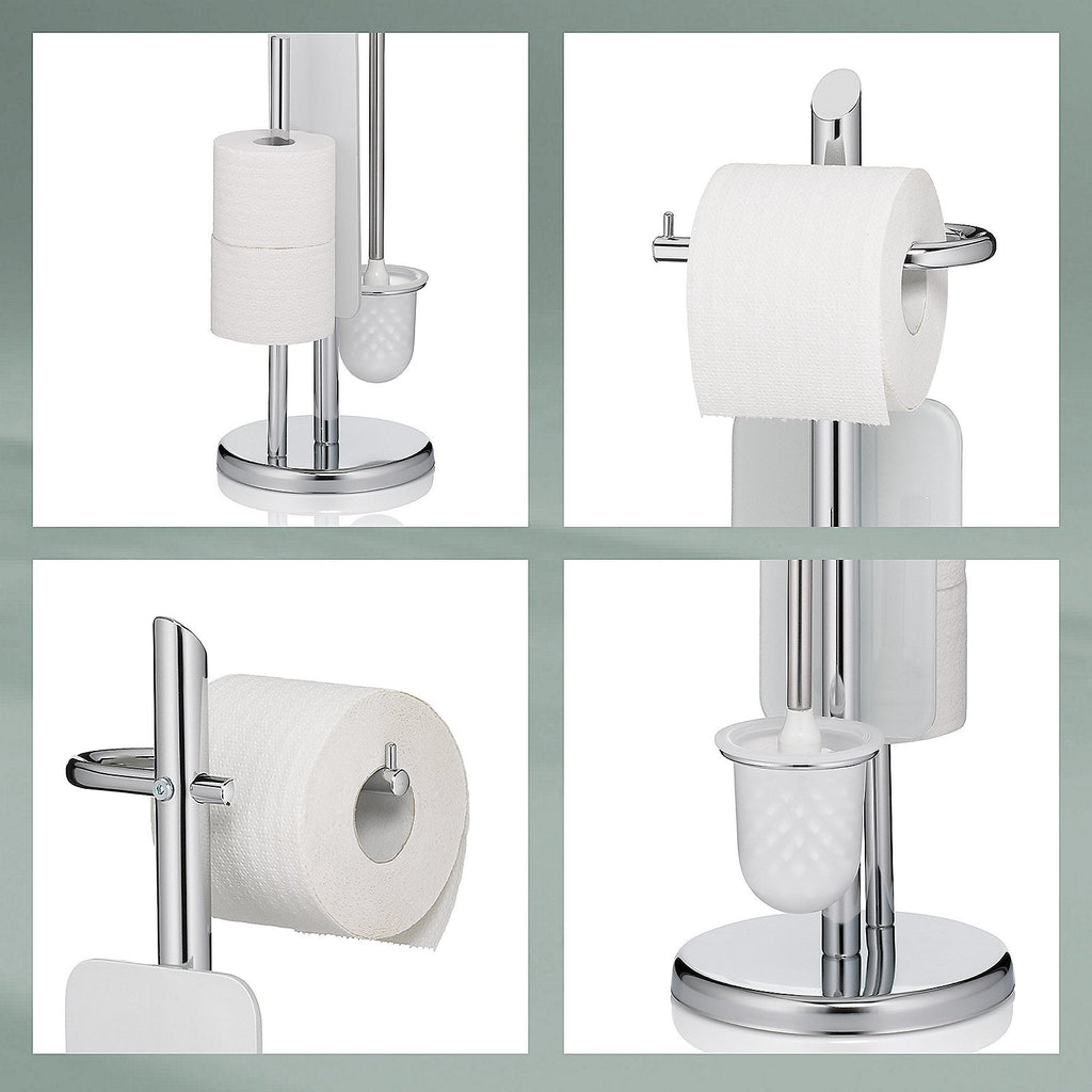 Toiletborstel en toiletrolhouder
