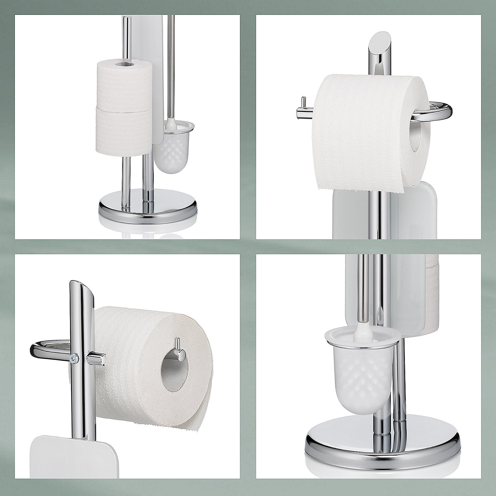 Toiletborstel en toiletrolhouder