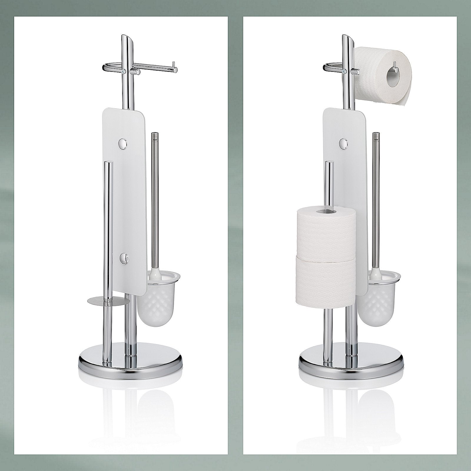 Toiletborstel en toiletrolhouder