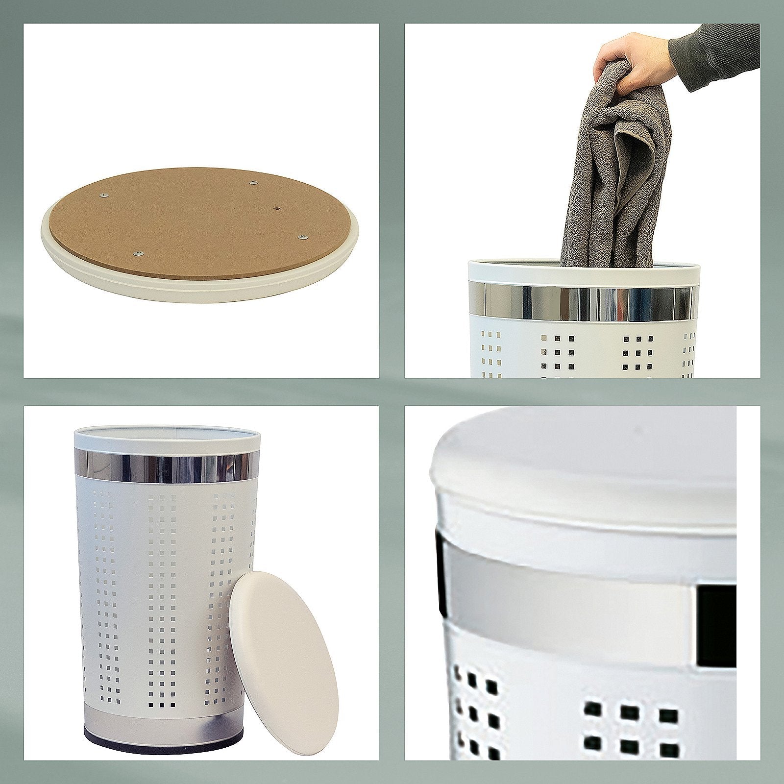 Sevilla Wasmand met Zitdeksel 60,5 cm