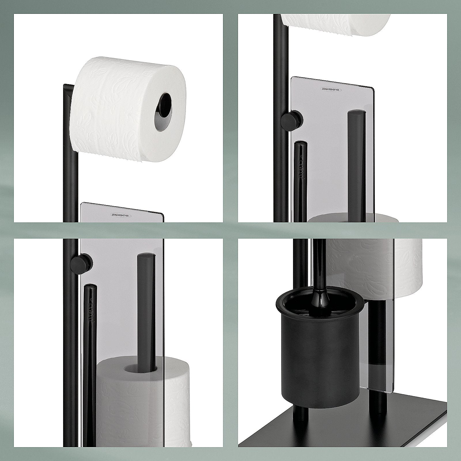 Stijl Toiletborstel en Toiletrolhouder 18x26 cm
