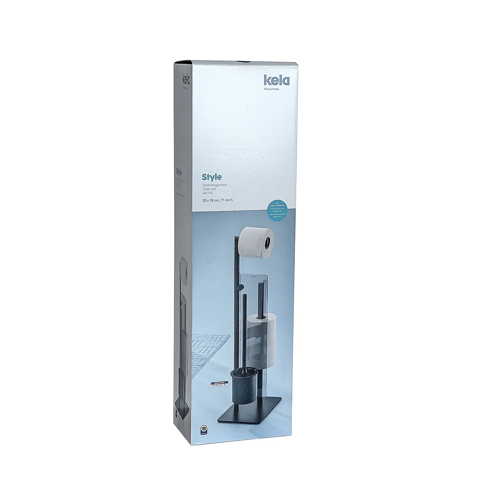 Stijl Toiletborstel en Toiletrolhouder 18x26 cm