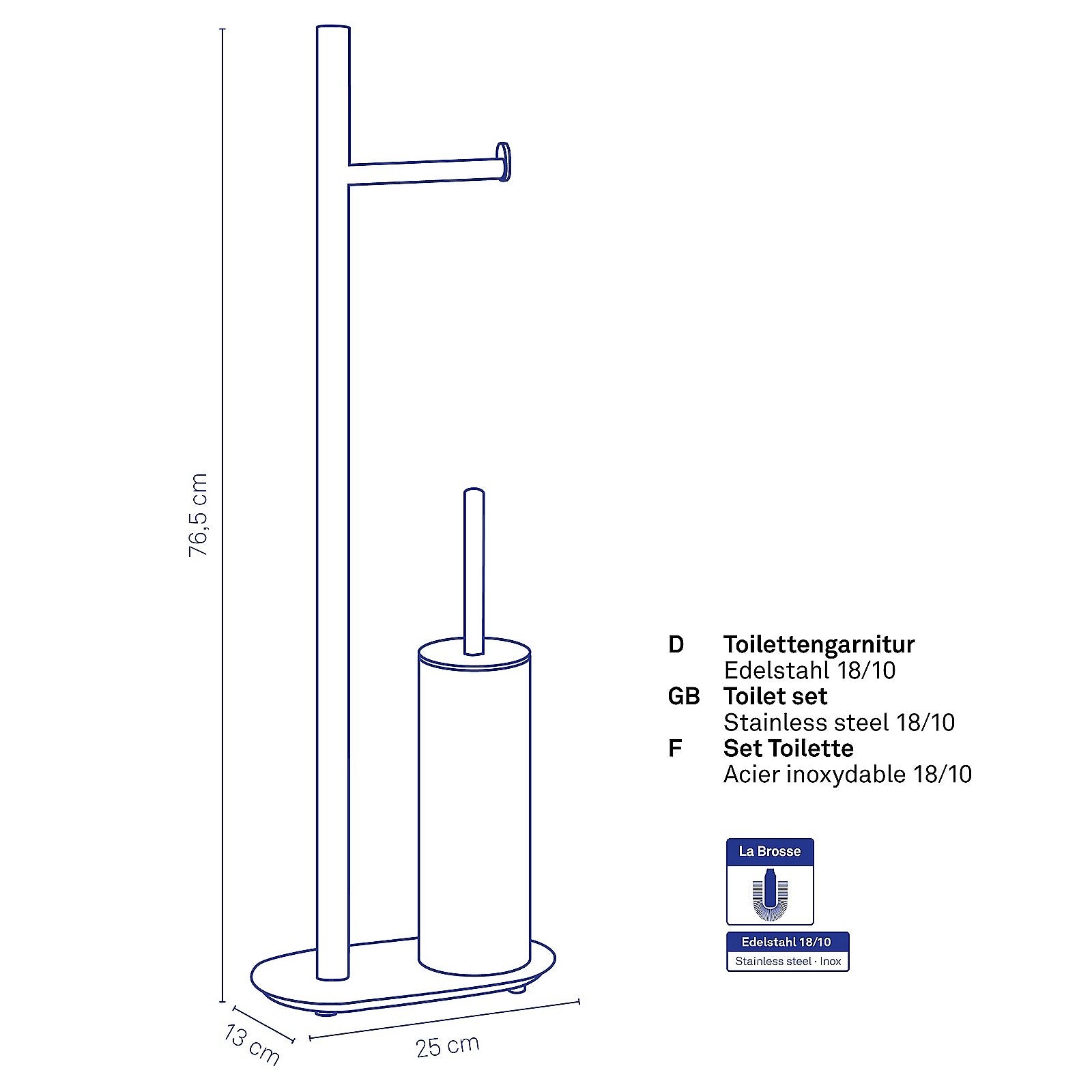 Lucido Toiletborstel en Toiletrolhouder