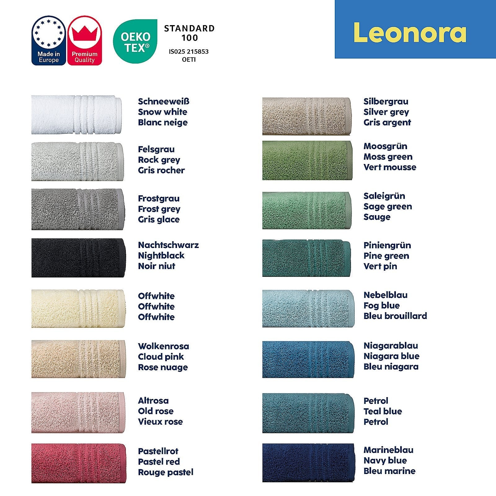 Leonora Badhanddoek Sneeuwwit 90x200 cm