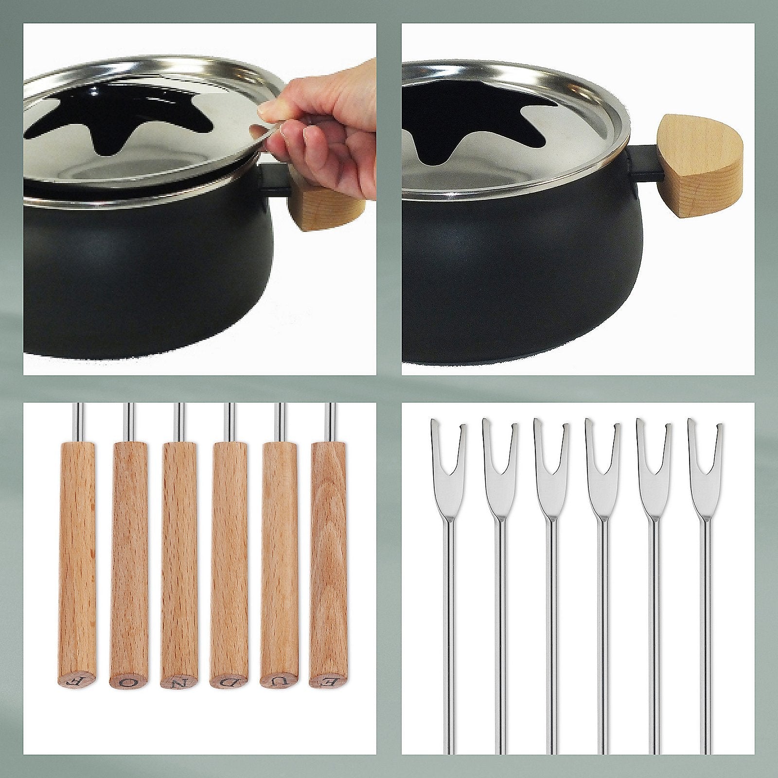 Natura Fondueset met Carrousel Set van 23 Stuks