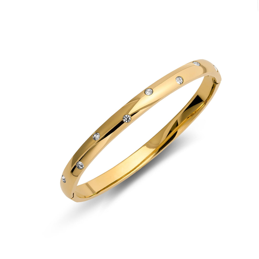 Bracelet jonc Luna doré