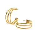 Boucle d'oreille multicouche dorée