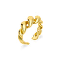 Bretzel audacieux bague or