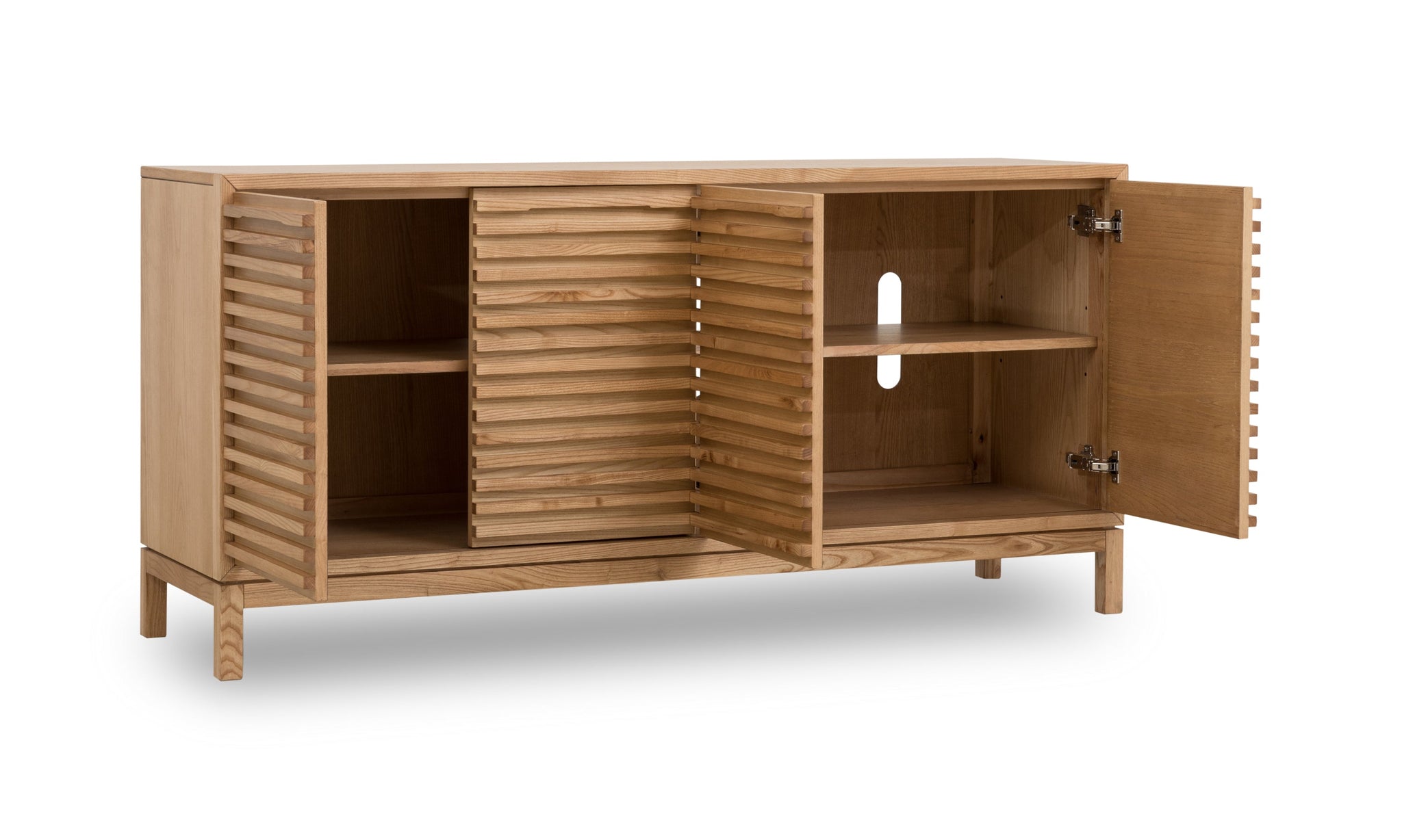 Tanner Vier Deurs Dressoir in Vlasgeel