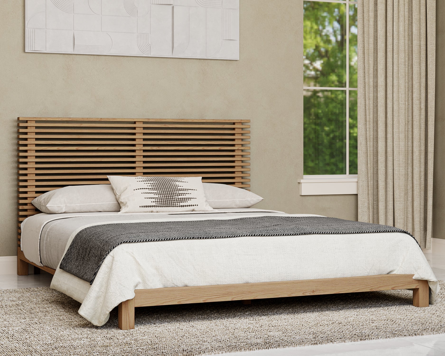 Tanner EU Super King (180 x 200) Platform Bed in Vlasgeel