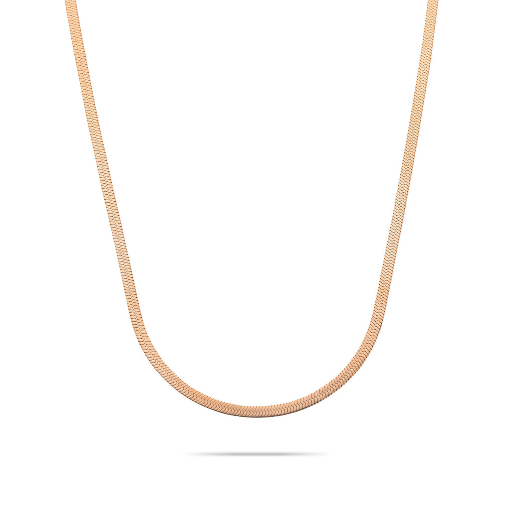 Collier serpent or rose