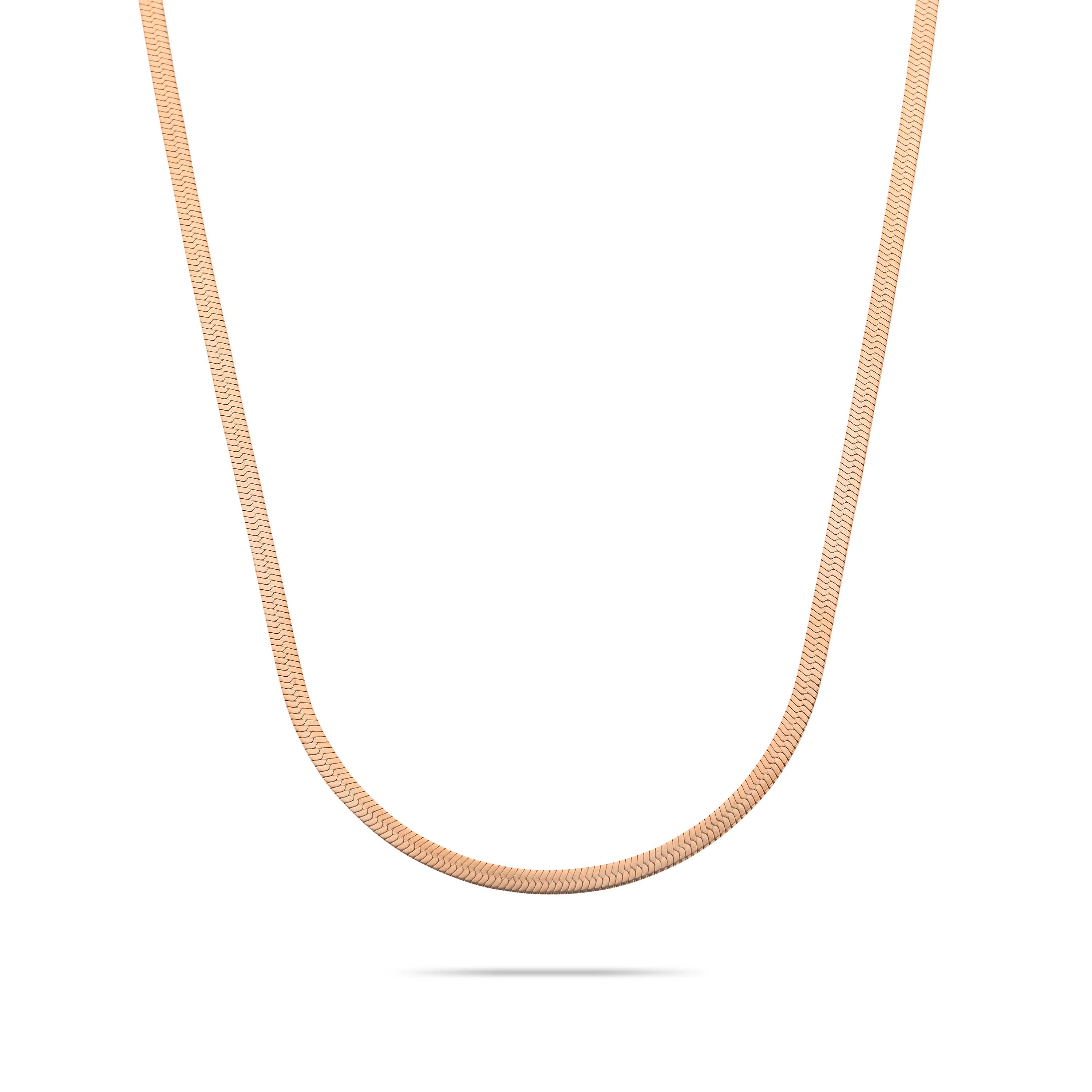 Collier serpent or rose