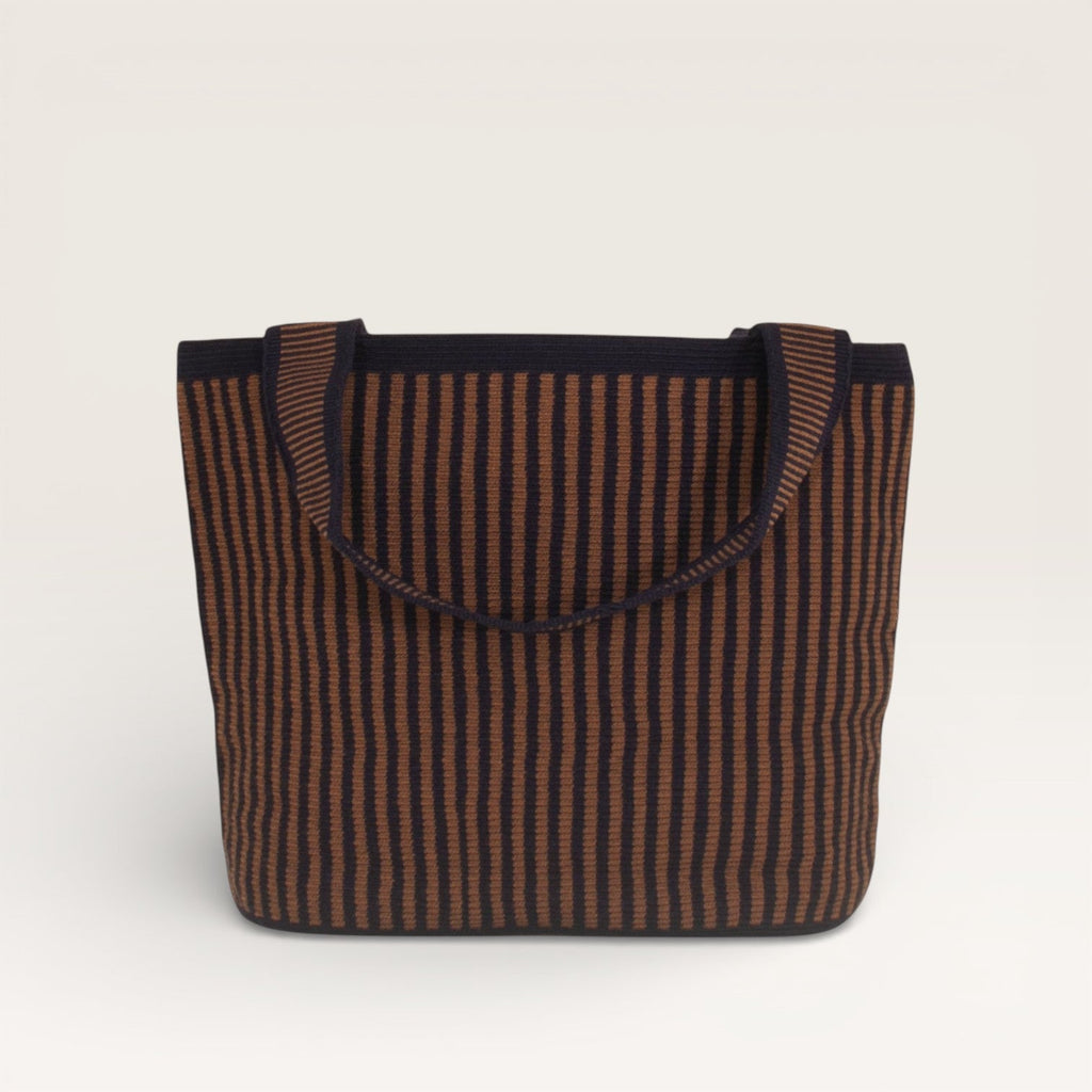 Cabas ovale rayé | Mocha