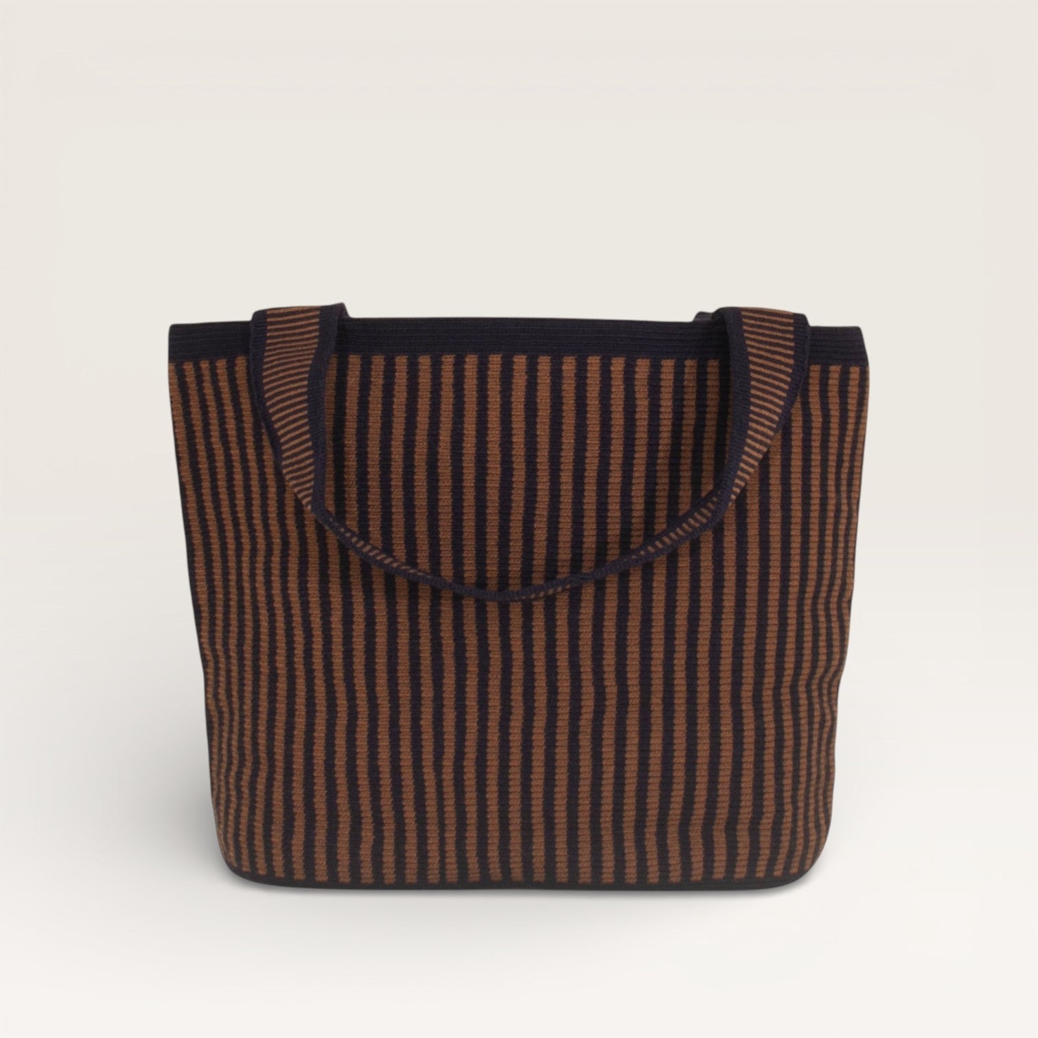 Cabas ovale rayé | Mocha
