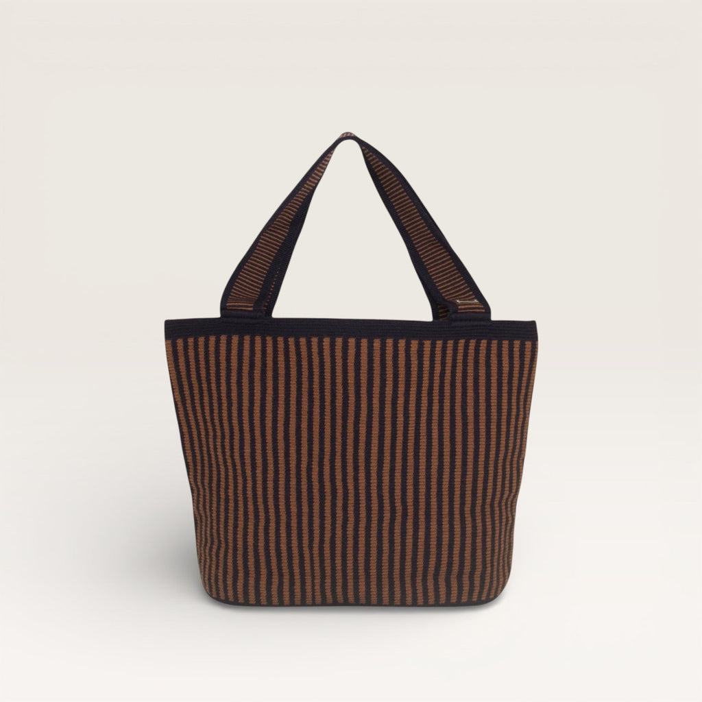 Cabas ovale rayé | Mocha