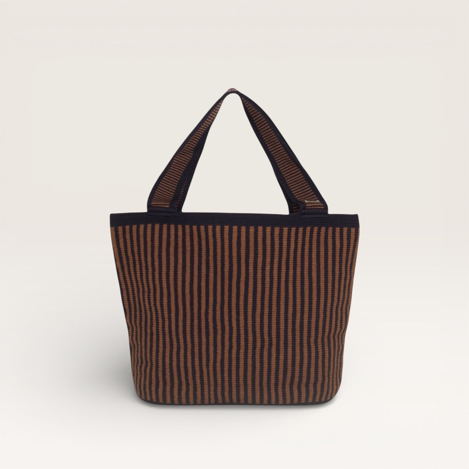 Cabas ovale rayé | Mocha