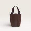 Sac cabas rond rayé L | Mocha