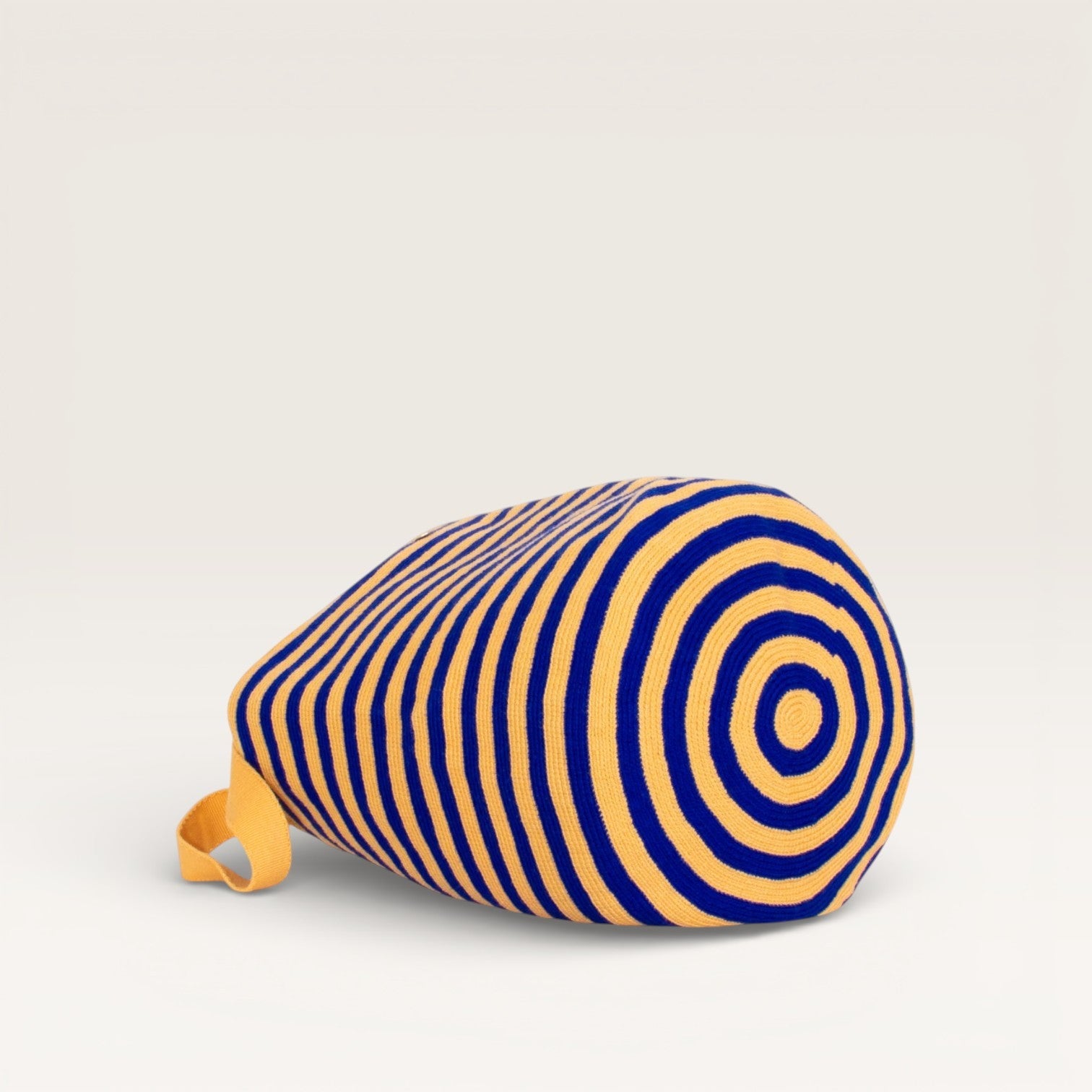 Sac cabas rond rayé | Amande