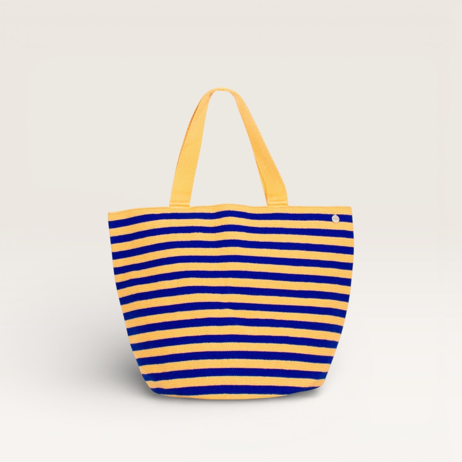 Sac cabas rond rayé | Amande