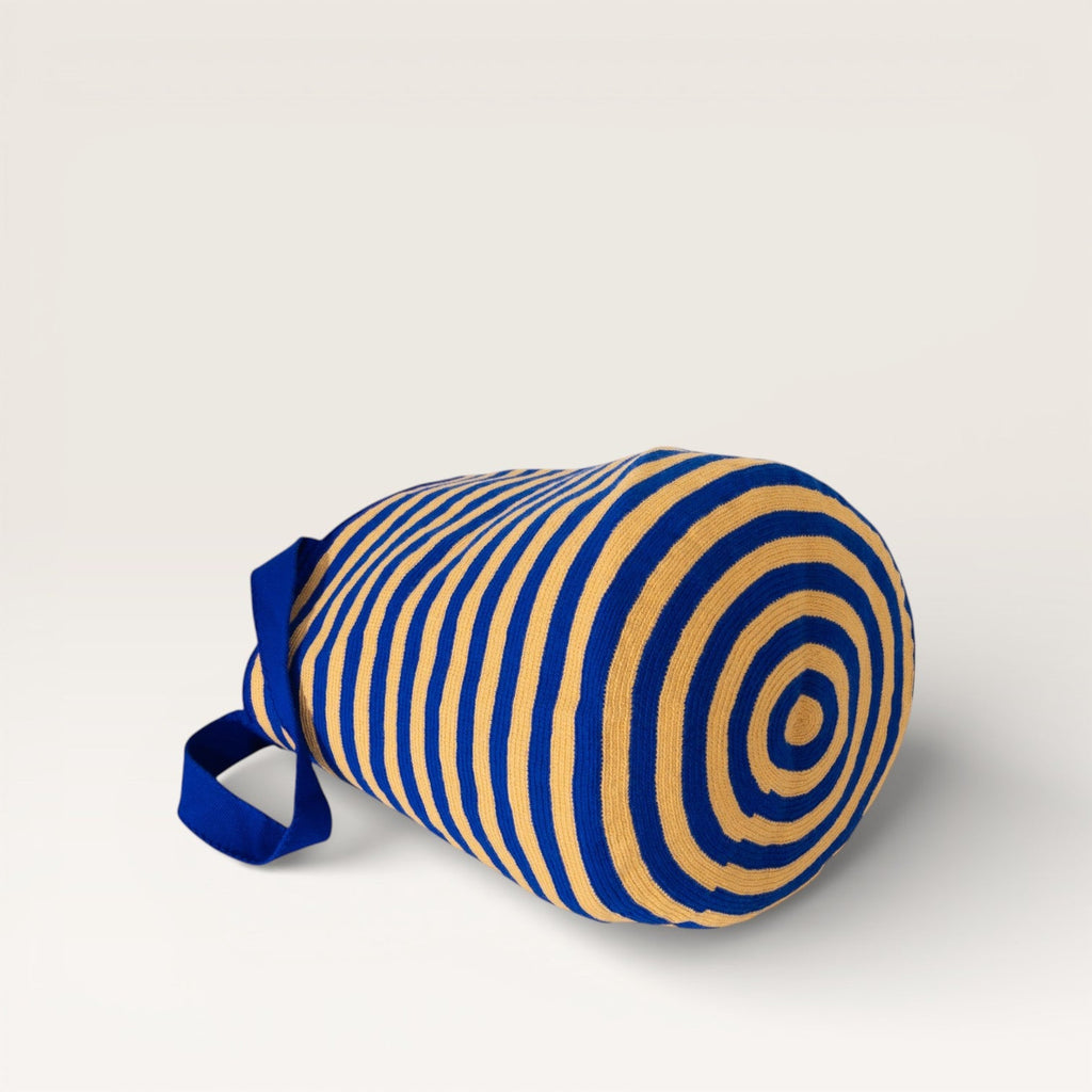 Sac cabas rond rayé | Midnight