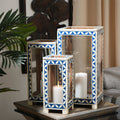 Marokkaanse metalen lantaarn | Decoratieve kaarsenhouder | Sfeervol binnen/buiten licht | Boho & Rustieke huisdecoratie