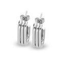 Boucle d'oreille Trinix argentée