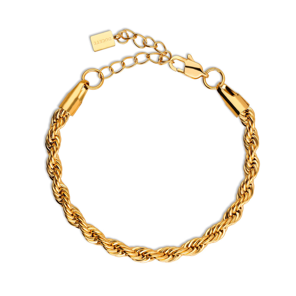 Corde torsadée en or