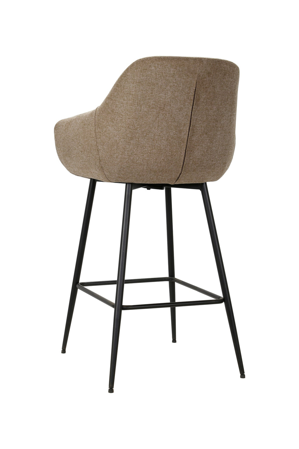 Barstoel hoog taupe/beige met armleuning (set van 2)