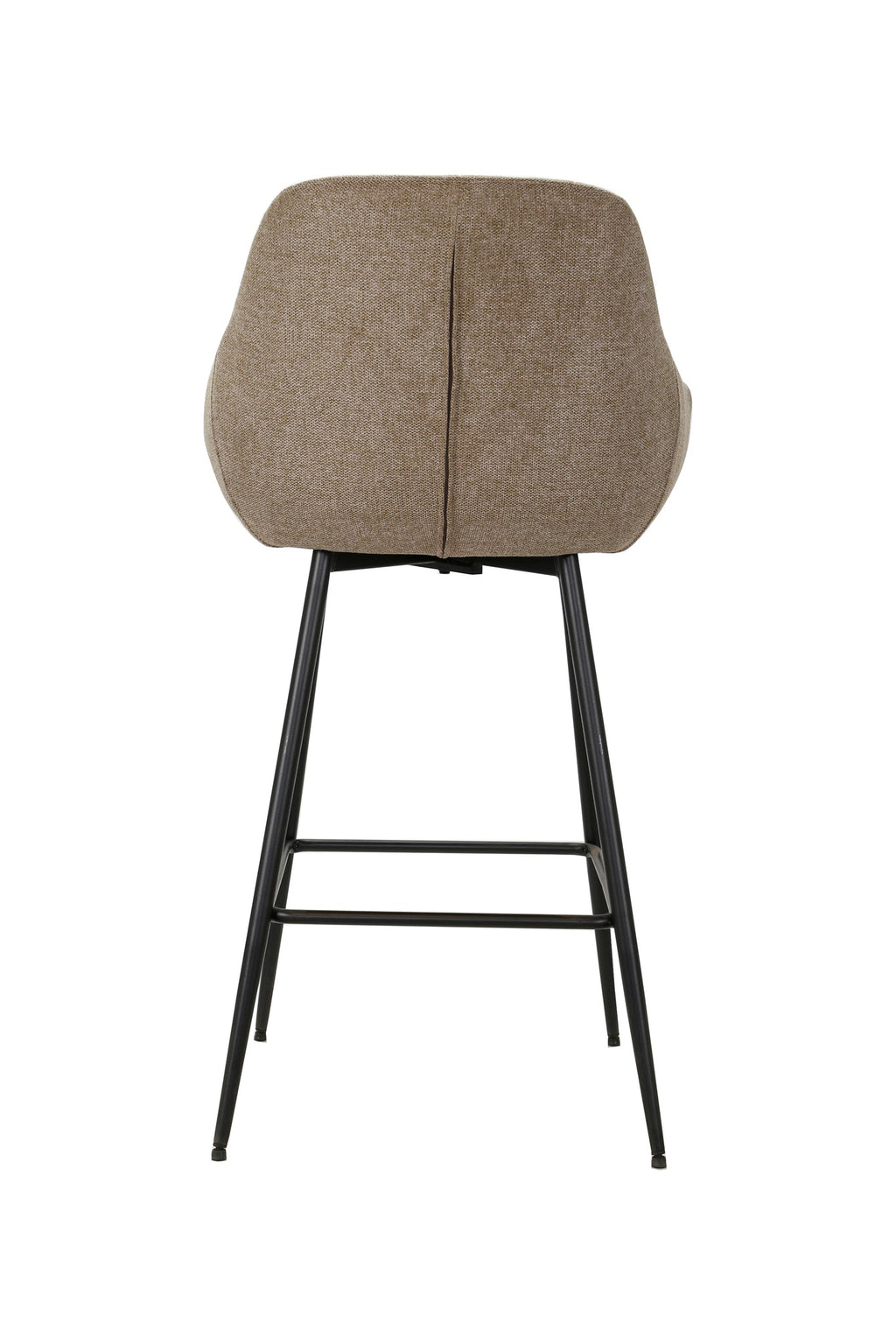 Barstoel hoog taupe/beige met armleuning (set van 2)