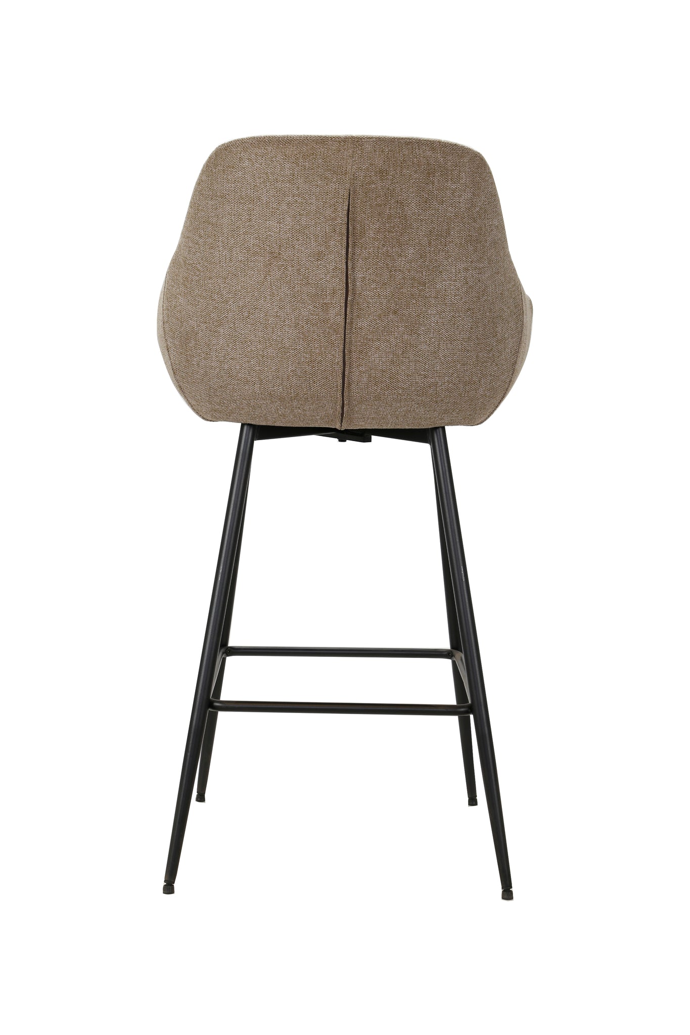 Barstoel hoog taupe/beige met armleuning (set van 2)