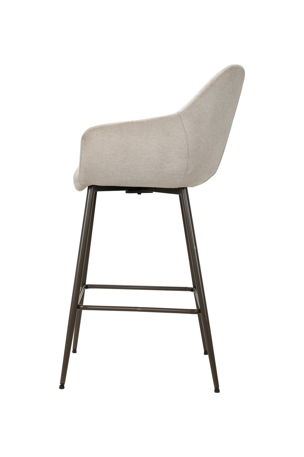 Barstoel hoog offwhite met armleuning (set van 2)